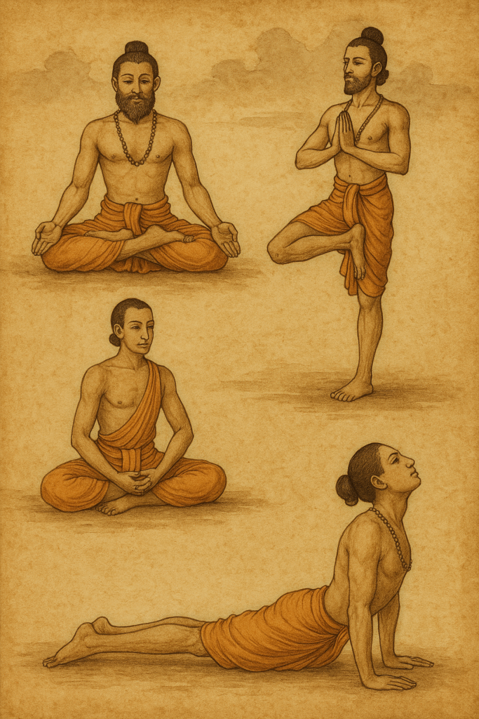 Yoga poses, asanas in yoga